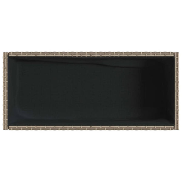 vidaXL Jardinière avec étagère en poly rotin gris