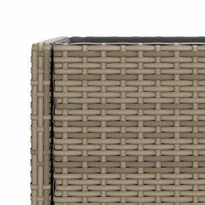 vidaXL Jardinière avec étagère en poly rotin gris