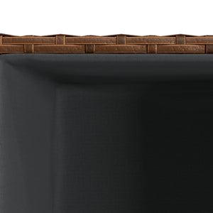 3er Set Pflanzkübel Braun Poly Rattan