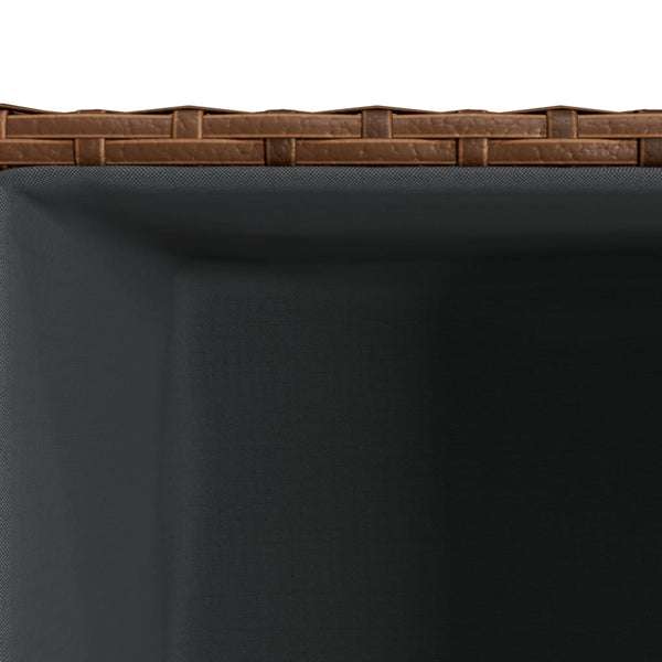 3er Set Pflanzkübel Braun Poly Rattan