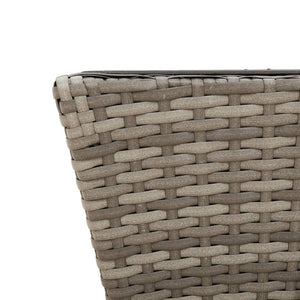 Pflanzkasten mit Haken Grau Poly Rattan 2er-Set