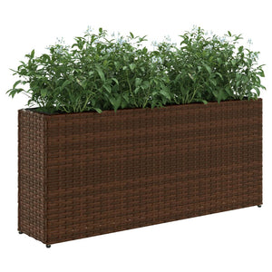 Hochbeet Braun 90x20x40cm Poly Rattan