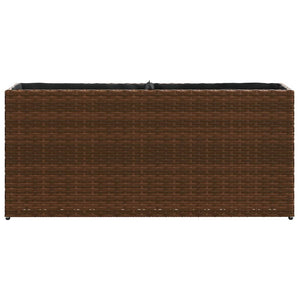 Hochbeet Braun 90x20x40cm Poly Rattan