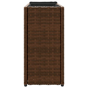 Hochbeet Braun 90x20x40cm Poly Rattan