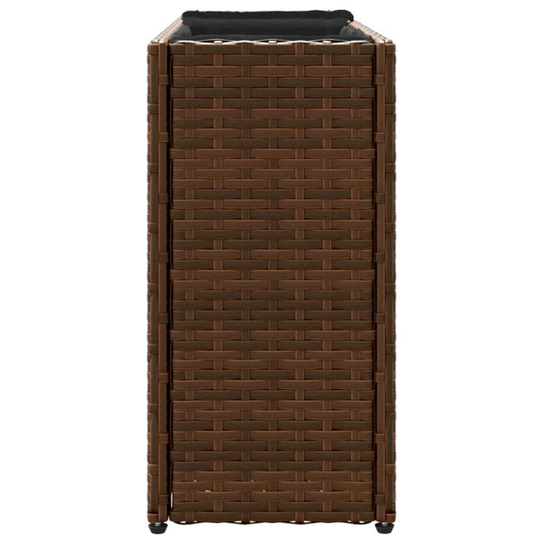 Hochbeet Braun 90x20x40cm Poly Rattan