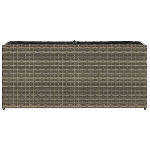 Hochbeet Grau 90x20x40 cm Poly Rattan
