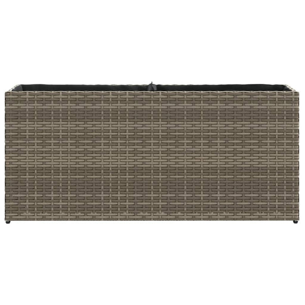 Hochbeet Grau 90x20x40 cm Poly Rattan