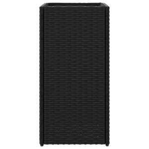 Schwarzer Pflanzkübel Poly Rattan 30x30x60cm