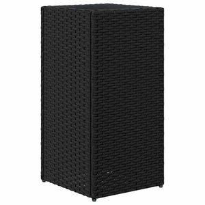 Schwarzer Pflanzkübel Poly Rattan 30x30x60cm