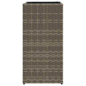 Grauer Pflanzkübel 30x30x60 cm Poly Rattan