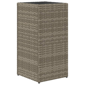 Grauer Pflanzkübel 30x30x60 cm Poly Rattan