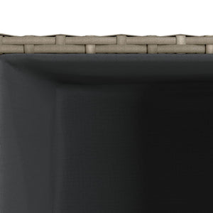 Grauer Pflanzkübel 30x30x60 cm Poly Rattan