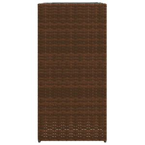 Pflanzkübel Braun 40x40x80 cm Poly Rattan
