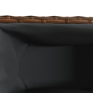 Hochbeet mit 3 Fächern Braun Poly Rattan
