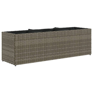 vidaXL Jardinière surélevée à 3 compartiments Gris 105x30x32 cm Résine tressée