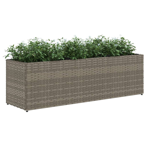 vidaXL Jardinière surélevée à 3 compartiments Gris 105x30x32 cm Résine tressée