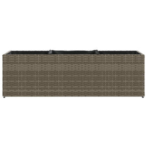 vidaXL Jardinière surélevée à 3 compartiments Gris 105x30x32 cm Résine tressée