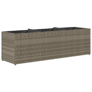 vidaXL Jardinière surélevée à 3 compartiments Gris 105x30x32 cm Résine tressée