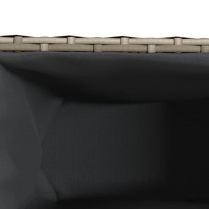 vidaXL Jardinière surélevée à 3 compartiments Gris 105x30x32 cm Résine tressée