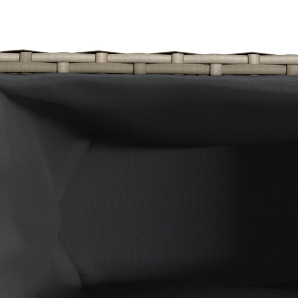 vidaXL Jardinière surélevée à 3 compartiments Gris 105x30x32 cm Résine tressée