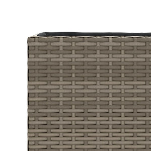 vidaXL Jardinière surélevée à 3 compartiments Gris 105x30x32 cm Résine tressée