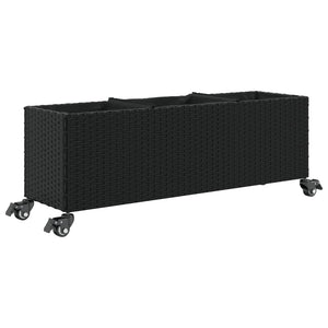 Hochbeet Schwarz mit Rollen, 107cm