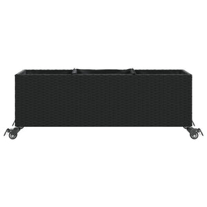 Hochbeet Schwarz mit Rollen, 107cm
