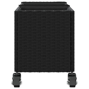 Hochbeet Schwarz mit Rollen, 107cm