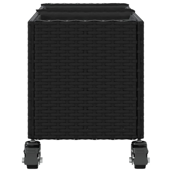 Hochbeet Schwarz mit Rollen, 107cm