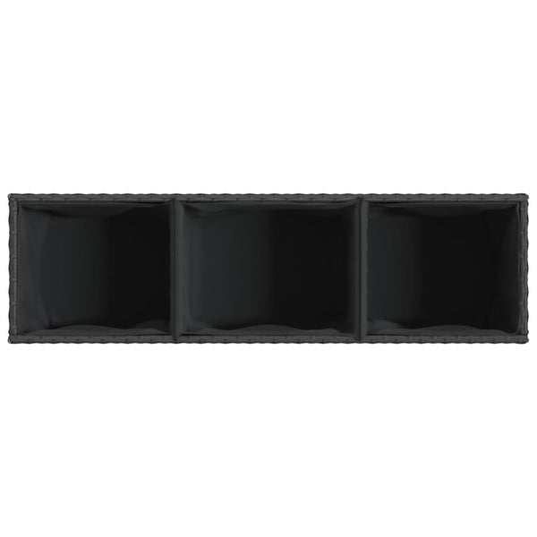 Hochbeet Schwarz mit Rollen, 107cm