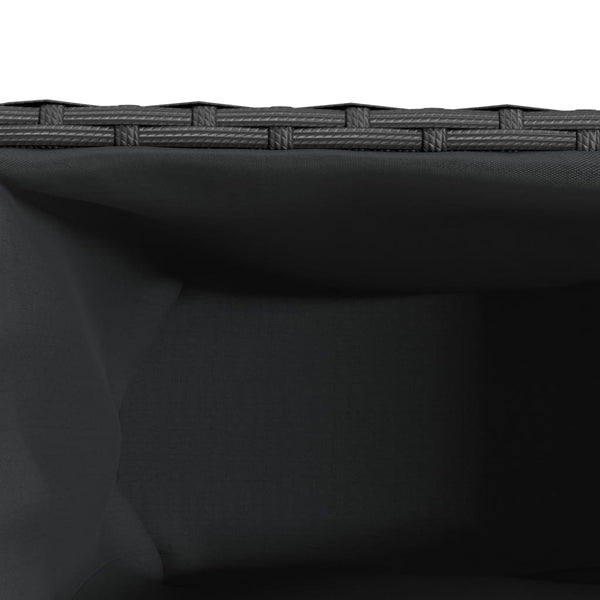 Hochbeet Schwarz mit Rollen, 107cm