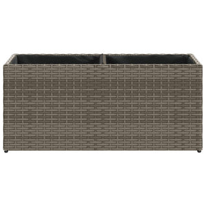 vidaXL Jardinière surélevée à 2 compartiments Gris 72x30x32 cm Résine tressée