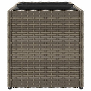 vidaXL Jardinière surélevée à 2 compartiments Gris 72x30x32 cm Résine tressée