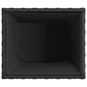 Schwarzer Pflanzkübel Poly Rattan 36x30x32 cm