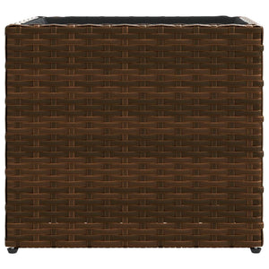 Brauner Pflanzkübel Poly Rattan 36x30x32 cm