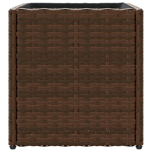 Brauner Pflanzkübel Poly Rattan 36x30x32 cm
