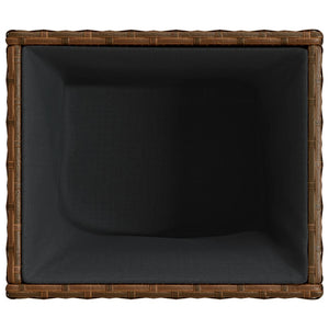 Brauner Pflanzkübel Poly Rattan 36x30x32 cm