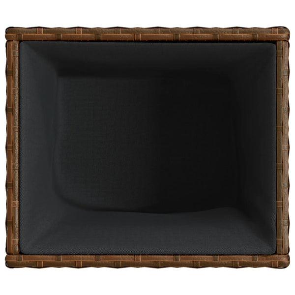 Brauner Pflanzkübel Poly Rattan 36x30x32 cm