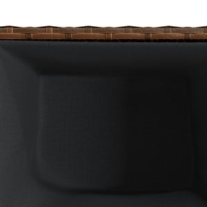 Brauner Pflanzkübel Poly Rattan 36x30x32 cm