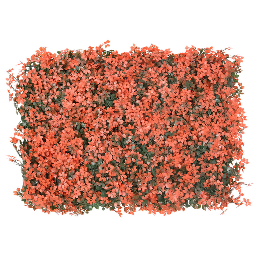 Künstlicher Ahornblatt Sichtschutz, Hellrot, 6 Stk. 40x60cm