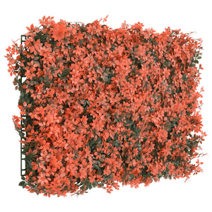 Künstlicher Ahornblatt Sichtschutz, Hellrot, 6 Stk. 40x60cm