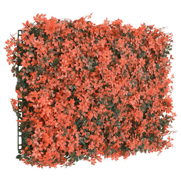 Künstlicher Ahornblatt Sichtschutz, Hellrot, 6 Stk. 40x60cm