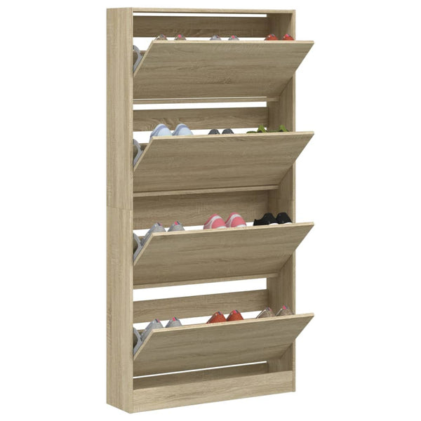 Schuhschrank Sonoma Eiche, 4 Klappen