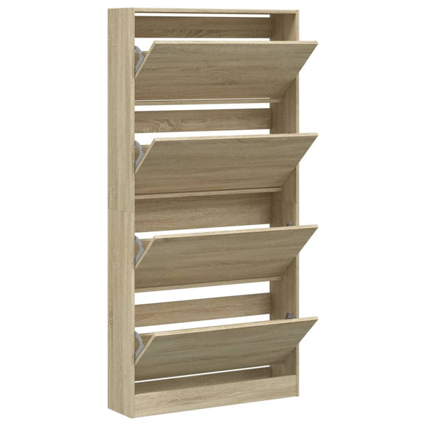 Schuhschrank Sonoma Eiche, 4 Klappen