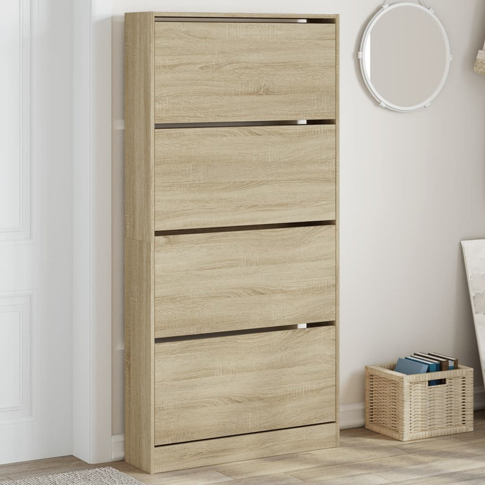 Schuhschrank Sonoma Eiche, 4 Klappen