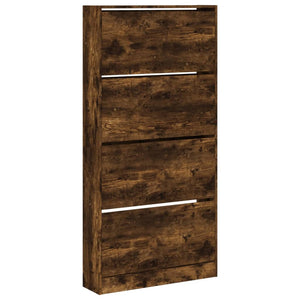 Schuhschrank Räuchereiche mit 4 Klappen