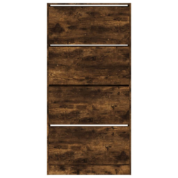 Schuhschrank Räuchereiche mit 4 Klappen