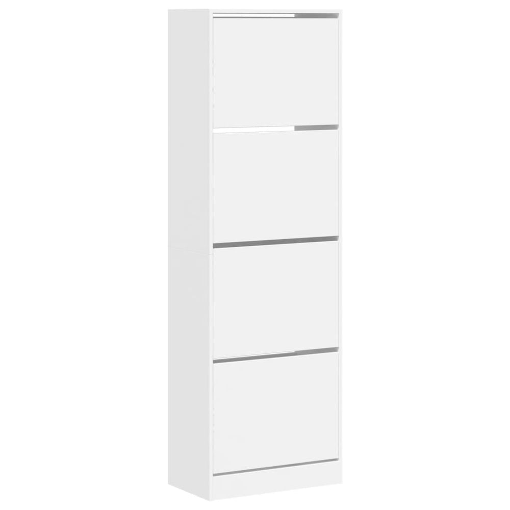 Weißer Schuhschrank mit 4 Klappen