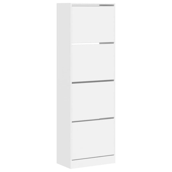 Weißer Schuhschrank mit 4 Klappen
