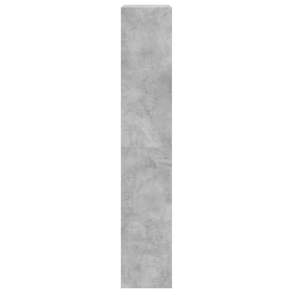 vidaXL Armoire à chaussures avec 4 abattants gris béton 60x34x187,5 cm